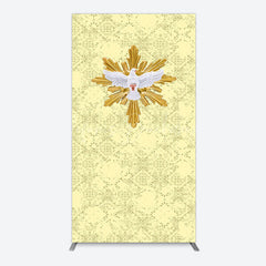 Lofaris Holy White Pigeon Gold Pastor Day Arch Backdrop