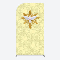 Lofaris Holy White Pigeon Gold Pastor Day Arch Backdrop