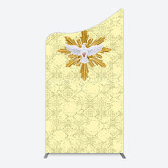 Lofaris Holy White Pigeon Gold Pastor Day Arch Backdrop