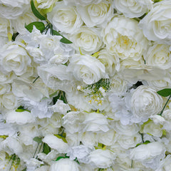 Lofaris Holy White Romantic Rose Wedding Artificial Floral Wall