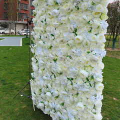 Lofaris Holy White Romantic Rose Wedding Artificial Floral Wall