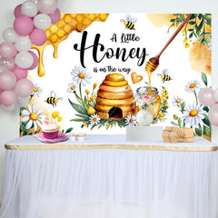 Lofaris Honey Bee Is On The Way Sweet Baby Shower Backdrop