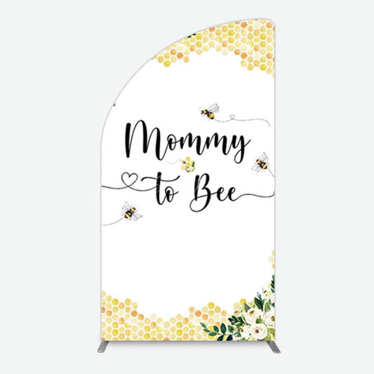 Lofaris Honeycomb Mommy To Bee Baby Shower Half Moon Arch Backdrop