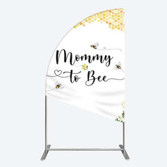 Lofaris Honeycomb Mommy To Bee Baby Shower Half Moon Arch Backdrop