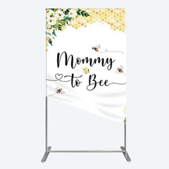 Lofaris Honeycomb Mommy To Bee Baby Shower Rectangle Backdrop