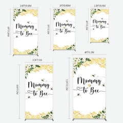 Lofaris Honeycomb Mommy To Bee Baby Shower Rectangle Backdrop