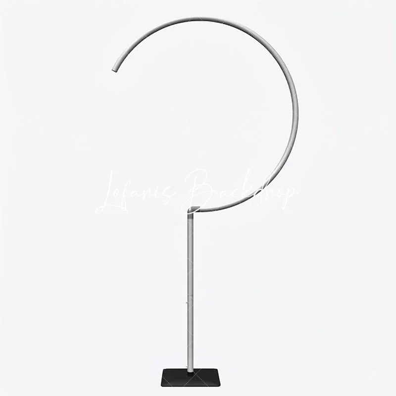 Lofaris Hoop Balloon Circle Loop Stand for Party Question Mark Half Shape Gender Reveal Decor Frame