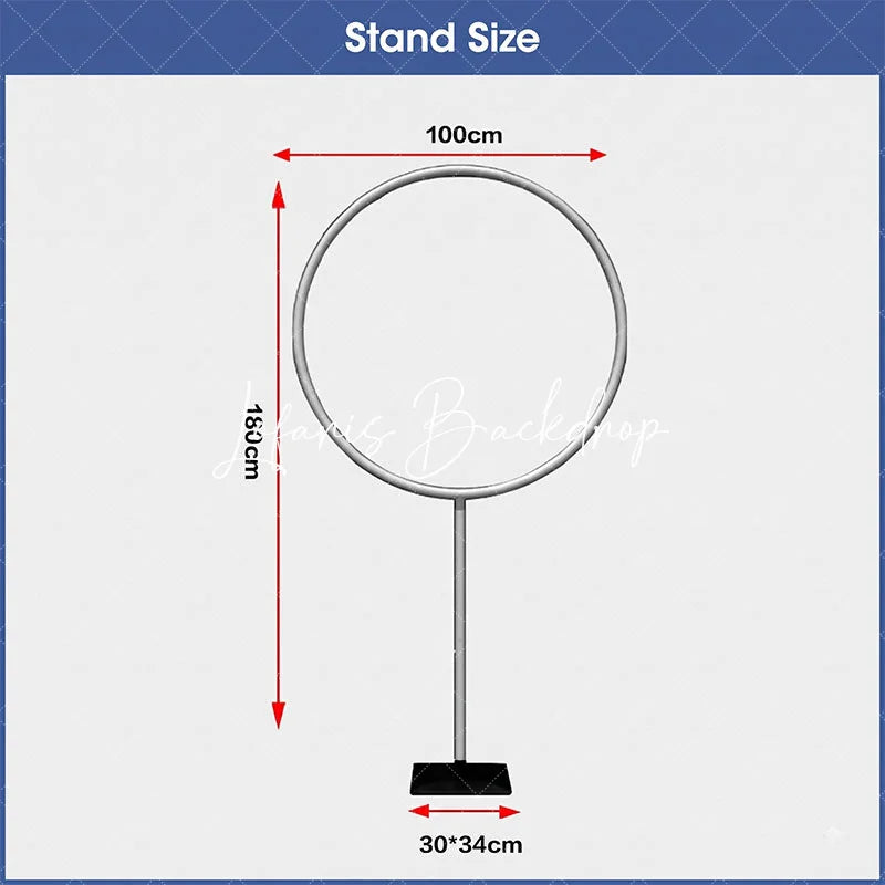 Lofaris Hoop Balloon Circle Loop Stand for Party Question Mark Half Shape Gender Reveal Decor Frame