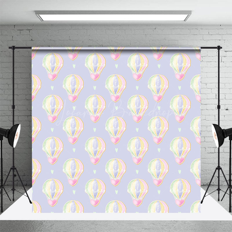 Lofaris Hot Air Balloon Heart Birthday Cake Smash Backdrop