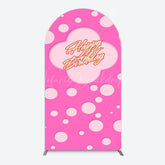 Lofaris Hot Pink Dots Girls Happy Birthday Arch Backdrop