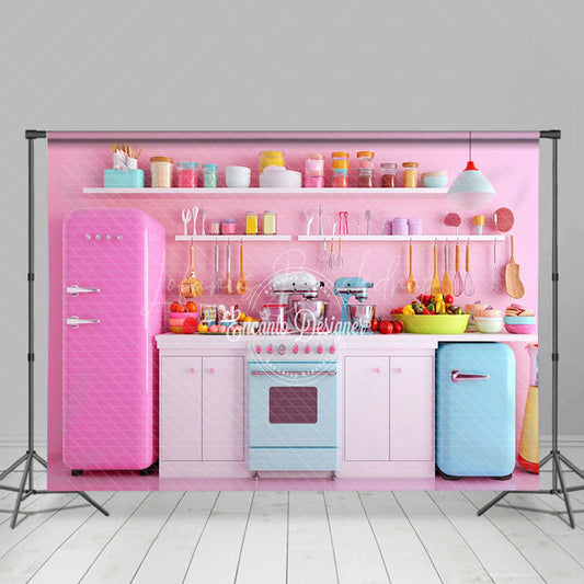 Lofaris Hot Pink Kitchen Supplies Passionate Poto Backdrop
