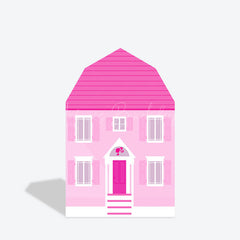 Lofaris Hot Pink Princess House Barn Door Arch Party Backdrop