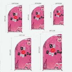 Lofaris Hot Pink That is So Fetch Half Moon Arch Backdrop Mean Girls Theme Bridal Shower and Party Decoration