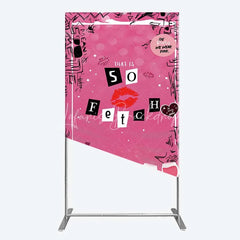 Lofaris Hot Pink That is So Fetch Rectangle Backdrop Mean Girls Theme Bridal Shower and Party Decoration