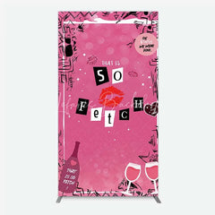 Lofaris Hot Pink That is So Fetch Rectangle Backdrop Mean Girls Theme Bridal Shower and Party Decoration