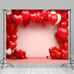 Lofaris Hot Red Love Balloon Valentines Day Room Set Backdrop