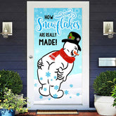 Lofaris How Snowflakes Are Really Made Christmas Door Cover
