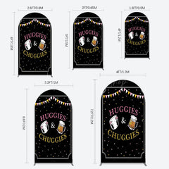 Lofaris Huggies And Chuggies Cute Baby Shower Arch Backdrop