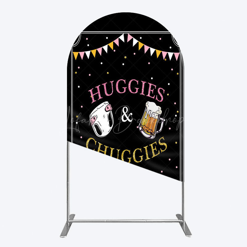 Lofaris Huggies And Chuggies Cute Baby Shower Arch Backdrop
