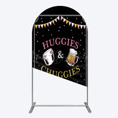 Lofaris Huggies And Chuggies Cute Baby Shower Arch Backdrop