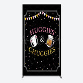 Lofaris Huggies And Chuggies Cute Baby Shower Rectangle Backdrop