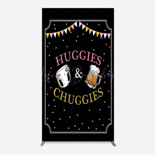 Lofaris Huggies And Chuggies Cute Baby Shower Rectangle Backdrop