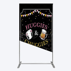 Lofaris Huggies And Chuggies Cute Baby Shower Rectangle Backdrop