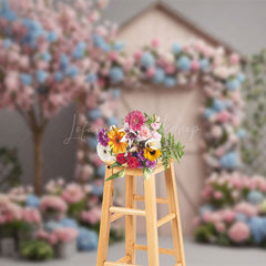 Lofaris Hydrangea Floral Farm Door Sweet Wedding Backdrop