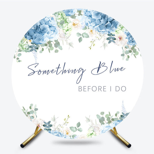 Lofaris Hydrangea Something Blue Bridal Shower Round Backdrop
