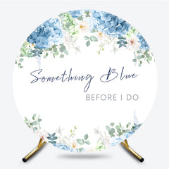 Lofaris Hydrangea Something Blue Bridal Shower Round Backdrop