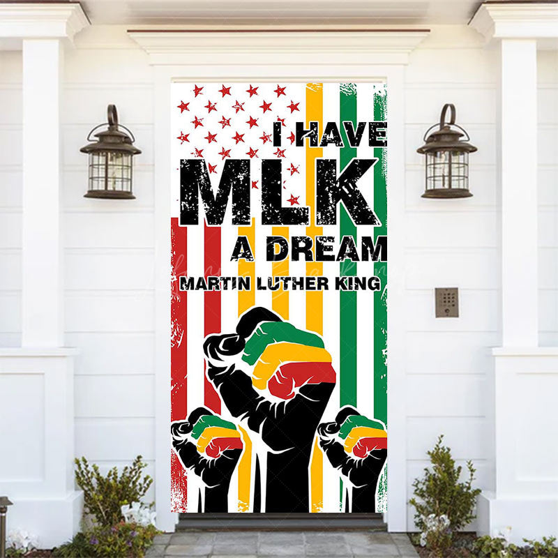 Lofaris I Have A Dream Retro Usa Flag Mlk Day Door Cover