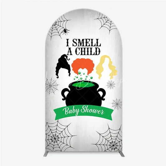 Lofaris I Smell a Child Halloween Baby Shower Arch Backdrop Hocus Pocus Inspired Witch Sisters A is Brewing Decor