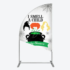 Lofaris I Smell a Child Halloween Baby Shower Half Moon Arch Backdrop Hocus Pocus Inspired Witch Sisters A is Brewing Decor