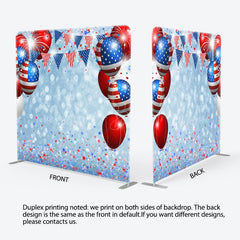 Lofaris Independence Day Balloons Bokeh Pillow Case Backdrop