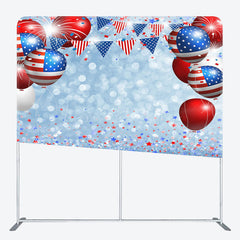 Lofaris Independence Day Balloons Bokeh Pillow Case Backdrop