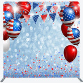 Lofaris Independence Day Balloons Bokeh Pillow Case Backdrop