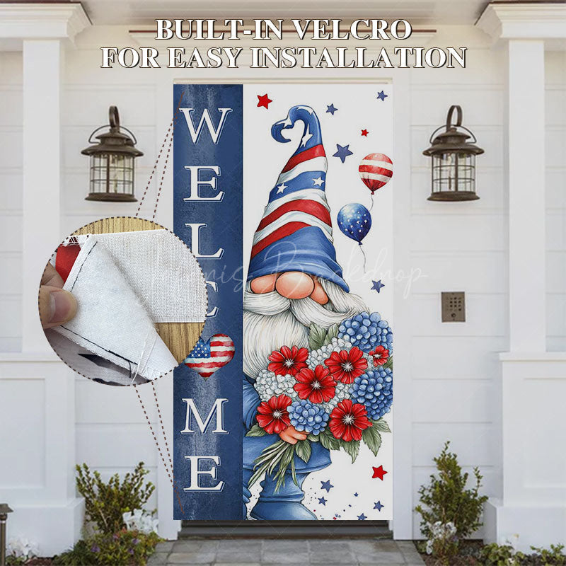 Lofaris Independence Day Vibe Gnome Welcome Home Door Cover