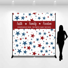 Lofaris Independence Week Custom Name Family Reunion Backdrop
