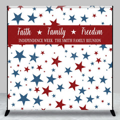 Lofaris Independence Week Custom Name Family Reunion Backdrop