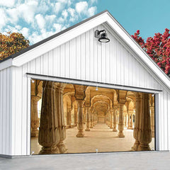Lofaris India Palace Pillar Architecture Garage Door Banner