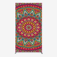 Lofaris Indian Mandala Boho Floral Birthday Arch Backdrop