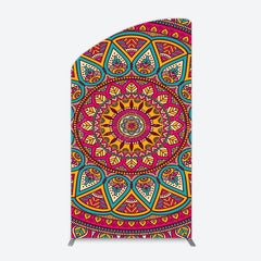 Lofaris Indian Mandala Boho Floral Birthday Arch Backdrop