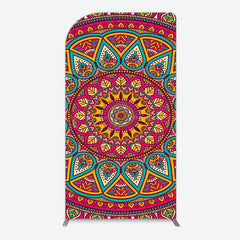 Lofaris Indian Mandala Boho Floral Birthday Arch Backdrop