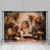 Lofaris Indoor Beige Boho Photography Backdrop For Photo