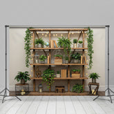 Lofaris Indoor Green Plants Shelves Boho Spring Backdrop