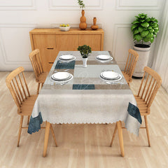 Lofaris Irregular Pattern Grey Rectangle Tablecloth For Home