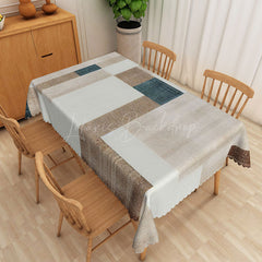 Lofaris Irregular Pattern Grey Rectangle Tablecloth For Home