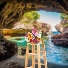 Lofaris Island Beach Cave Summer Vibe Photography Backdrop