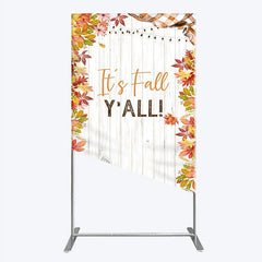 Lofaris It’s Fall Y’all Rectangle Backdrop for Autumn Party Football and Beer Tailgate Rustic Thanksgiving Decor
