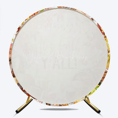 Lofaris It’s Fall Y’all Round Backdrop for Autumn Party Football and Beer Tailgate Theme Rustic Thanksgiving Decor